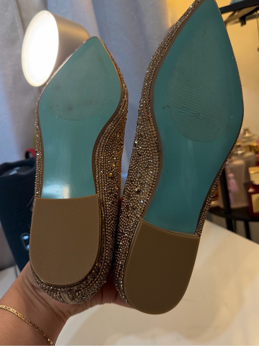 Betsey Johnson Gold Rhinestone - Picture 6 of 11